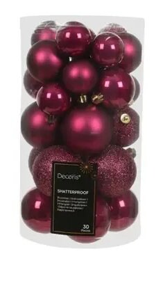 Kerstbalmix plc d6cm 30st grntappel