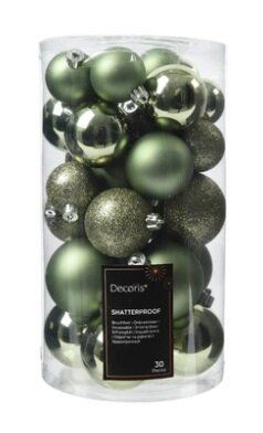 Kerstbalmix plc d6cm 30st rsmrn