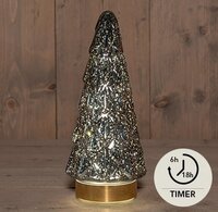 Kerstboom 10led 24.5x10.5cm antr