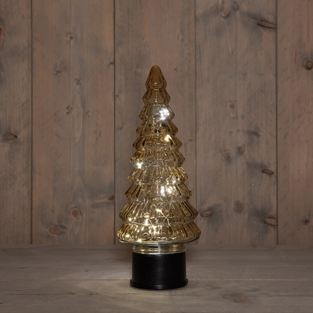 Kerstboom draaiend led 35x13cm ambr