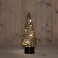 Kerstboom draaiend led 35x13cm ambr