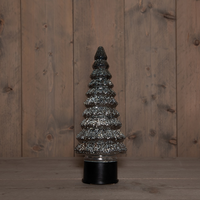 Kerstboom draaiend led 35x13cm antr