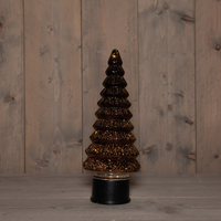 Kerstboom draaiend led 35x13cm brns