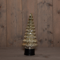 Kerstboom draaiend led 35x13cm goud