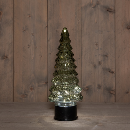 Kerstboom draaiend led 35x13cm grn