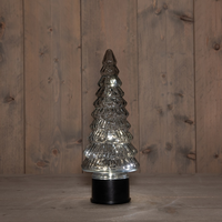 Kerstboom draaiend led 35x13cm grs