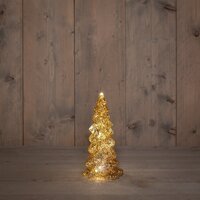 Kerstboom glas 20x10cm goud