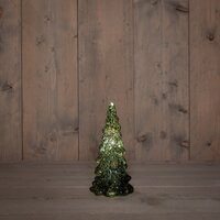 Kerstboom glas 20x10cm groen
