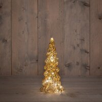 Kerstboom glas 25x11cm goud