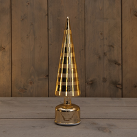 Kerstboom glas draaiend h39cm goud