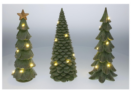 KERSTBOOM LED 29CM GROEN 3ASS