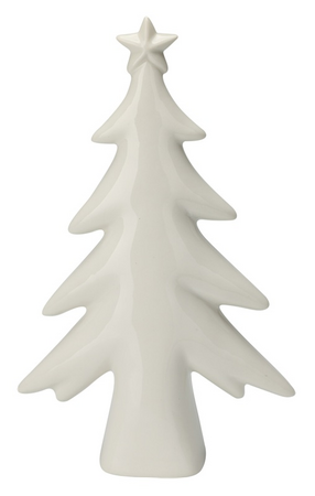KERSTBOOM MET STER 22CM WIT