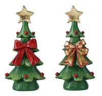 KERSTBOOM MET STRIK 13CM 2ASS