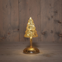 Kerstboom op stam h20.5cm goud