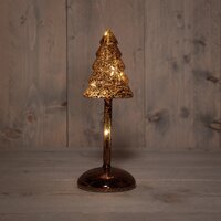 Kerstboom op stam h25.5cm bruin