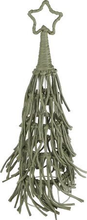 Kerstboom touw/metaal 20x20x71cm groen