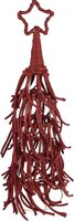 Kerstboom touw/metaal 20x20x71cm rood