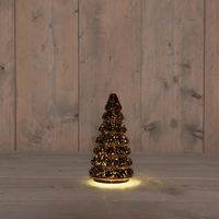 Kerstboompje 10led 18.5x9.5cm brns