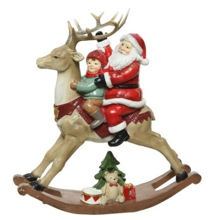 Kerstman poly l9b20.5h22.5cm rood