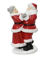 Kerstman polyresin l9.5b8h16cm rood
