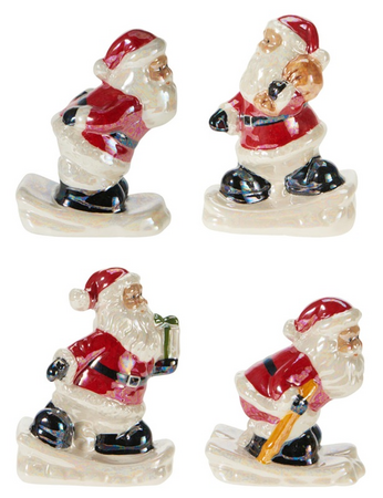 KERSTMAN SKIIEN 7X3X10CM 4ASS