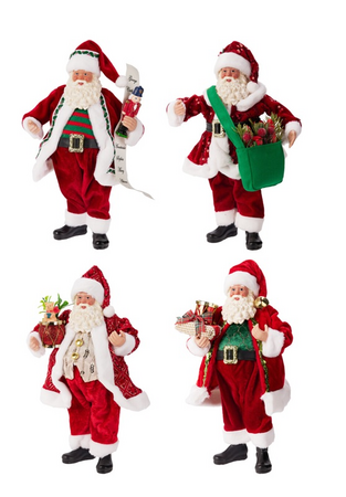 KERSTMAN STAAND 30CM ROOD per stuk