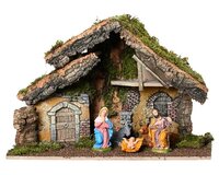 Kerststal ntrl l43b19h29cm ntrl