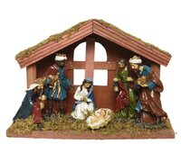 Kerststalset mdf 6 figuren h14cm