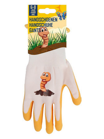 Kinderwerkhandschoen worm 6/8 jaar