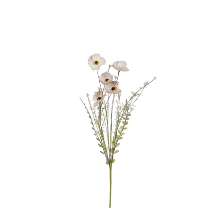 Klaproos l53d10cm bruin (Zijde-bloem)