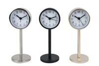 Klok 5x5x14cm goud/zilver/zwart per stuk