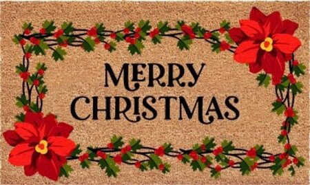 Kokosmat ruco m christmas wreath 39x59cm