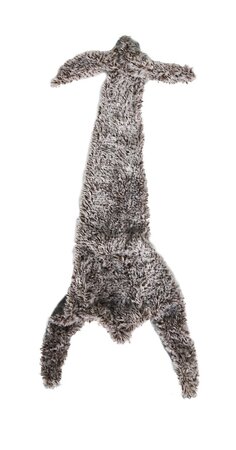 Konijn plat+piep xxl grijs 85cm