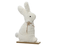 Konijn polyester l5b13h21cm wit - afbeelding 2