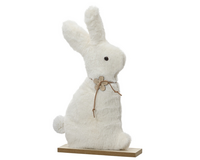 Konijn polyester l6b22h40cm wit
