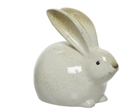 Konijn terracotta l12b16.5h15cm wit
