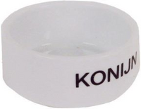 Konijnen eetbak steen wit 12cm - afbeelding 2