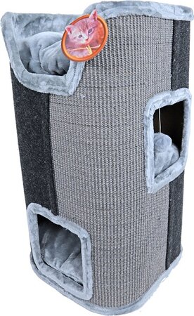 Krab/klimmeubel 2-gaats h75cm gr/zw