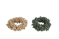 Kralenkrans hout 11x11x4cm a2