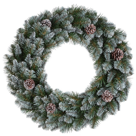 Krans empress frosted d120cm groen