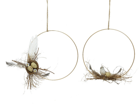 Krans nest ijzer d25h25 naturel per stuk