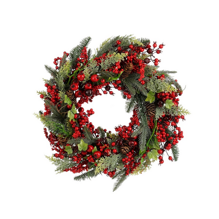 Krans norah d50cm rood