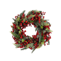 Krans norah d50cm rood