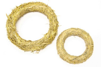 Krans stro d20cm naturel