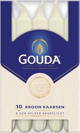 Kroonkaars d2.4h20cm parel 10st