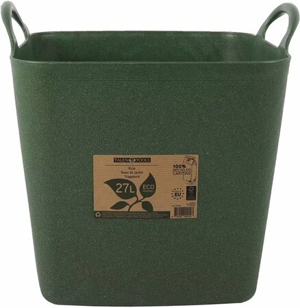 Kuip recycled vierkant 27l groen