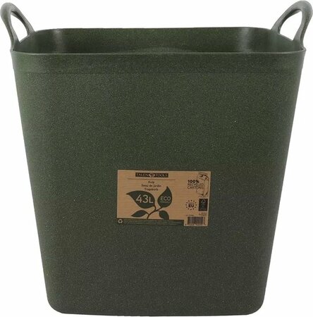 Kuip recycled vierkant 43l groen