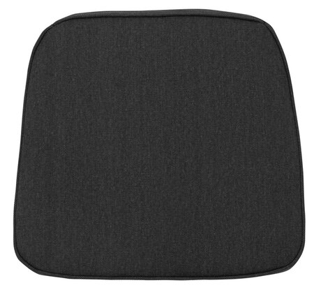 Kussen wicker 48x48cm canvas zwart