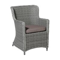 Kussen wicker l46b48cm pan taupe - afbeelding 2