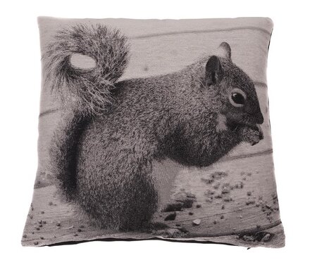 Kussen wood eekhoorn l45b45cm